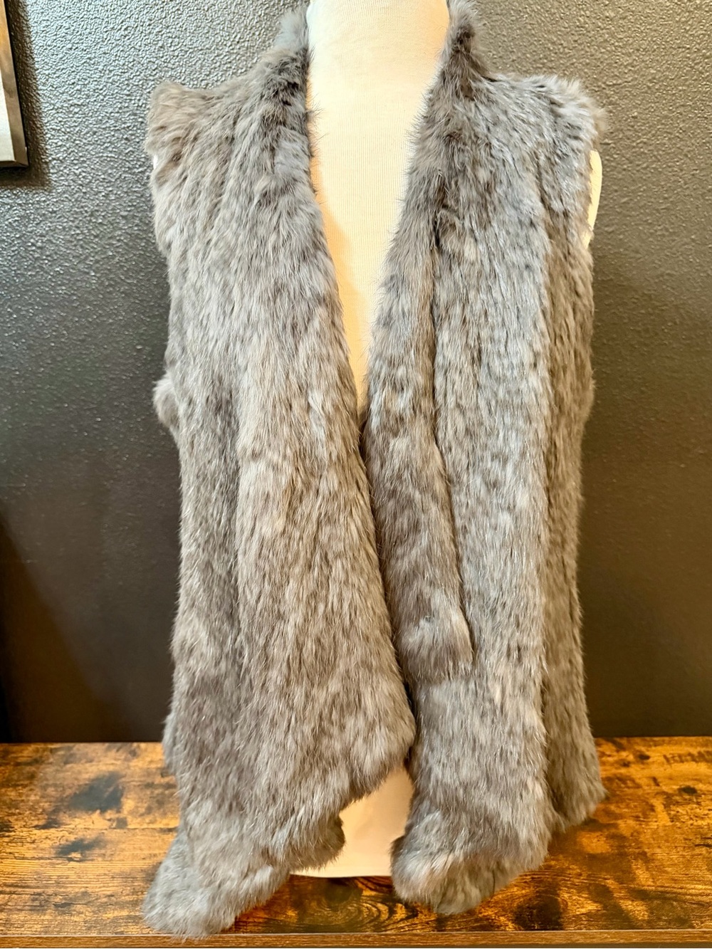 Ellison Gray Genuine Rabbit Fur Vest O/S